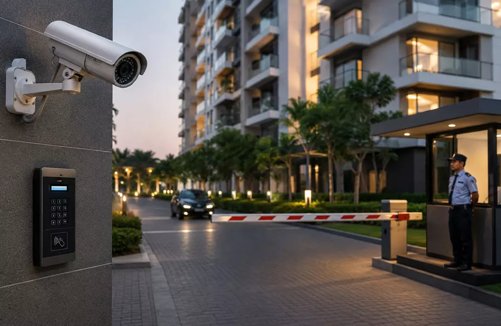 Luxury Apartment Gated Community with CCTV and 24/7 Security