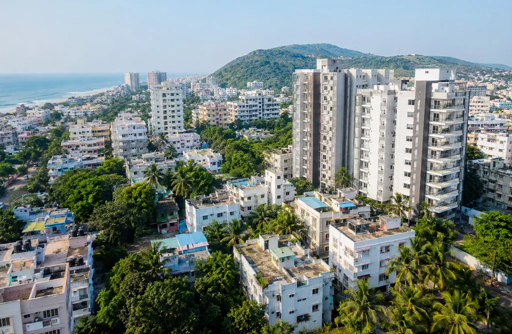 Visakhapatnam Real Estate Growth with Coastal Apartments and Lush Greenery