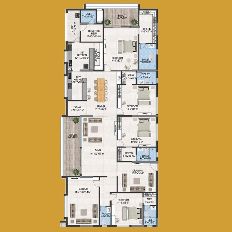 Flat No. 4 | MVV The Peak